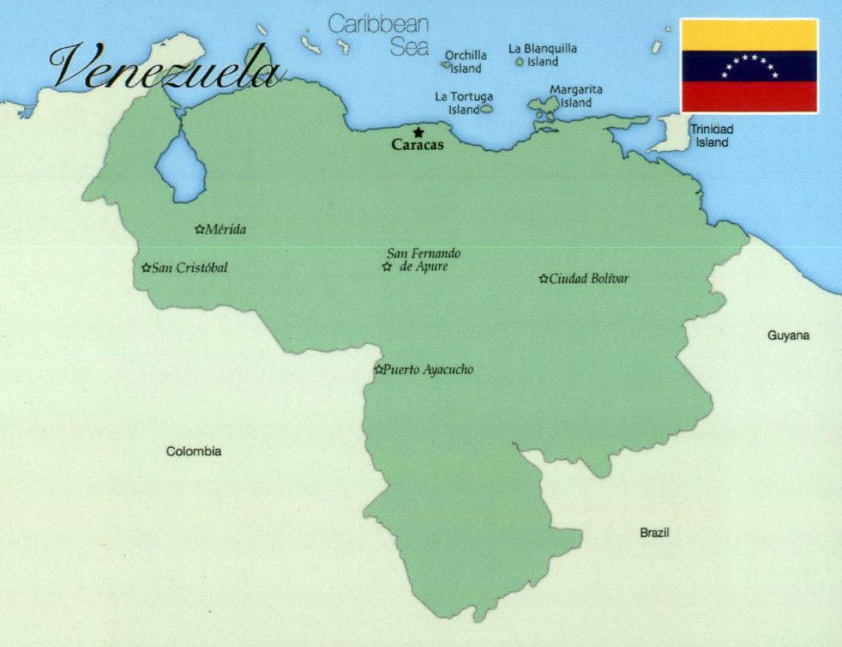 kartta venezuelan kaupungeissa