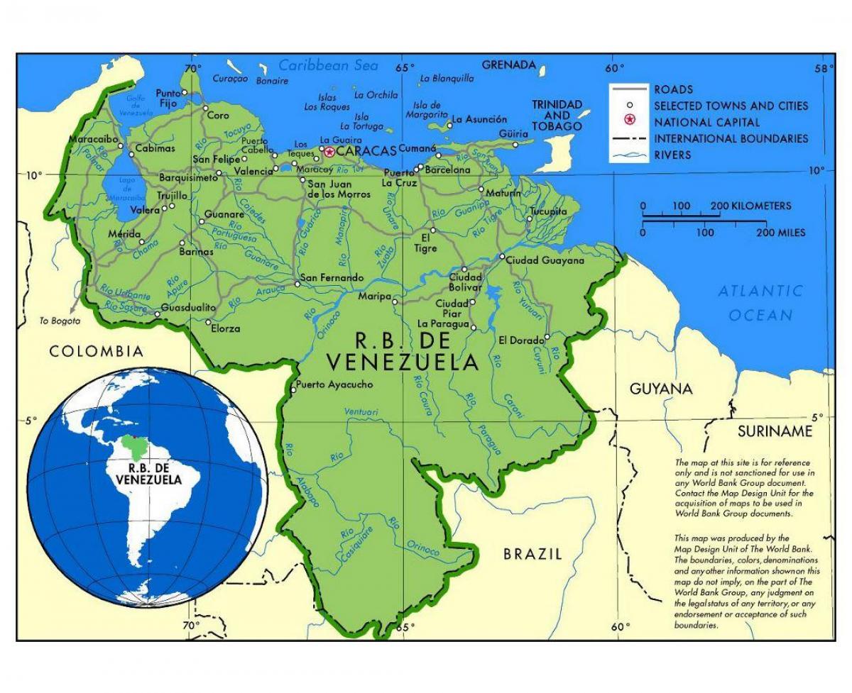 kartta kartta de venezuela