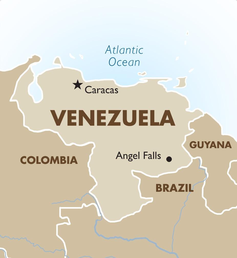 venezuelan pääkaupunki kartta