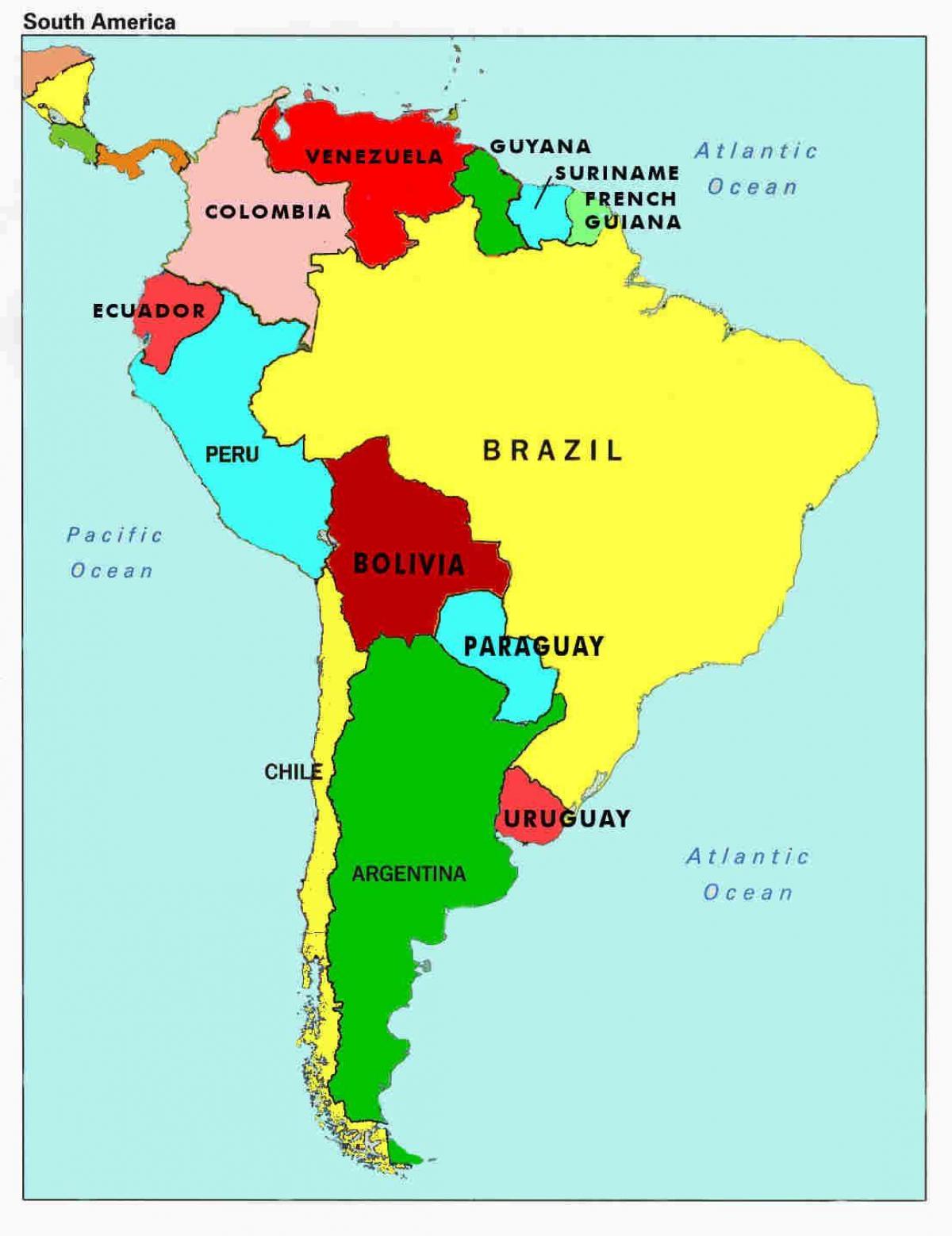 kartta venezuela ja naapurimaiden