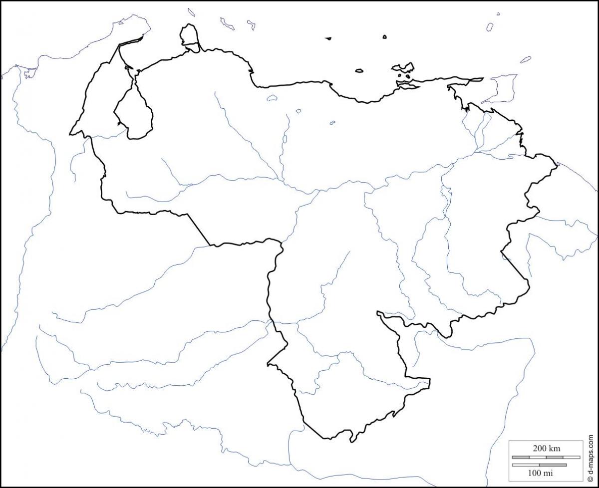 venezuela tyhjä kartta