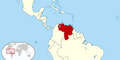 Venezuela on etelä-amerikan kartan
