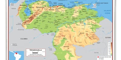 Kartta venezuela korkeus
