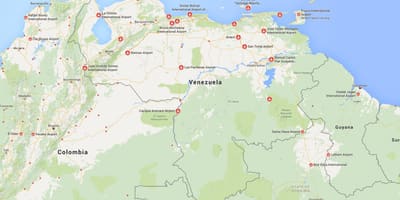 Kartta georgia lentokentät