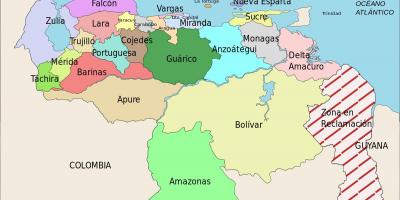 Kartta valtiot venezuela